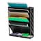 Mind Reader 5-Tier Vertical File Storage, Desktop Organizer, Wall Mount, Office, Plastic, Black